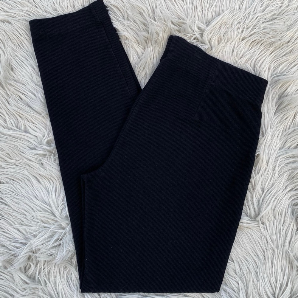 Eileen Fisher Ribbed Rayon Leggings size Medium